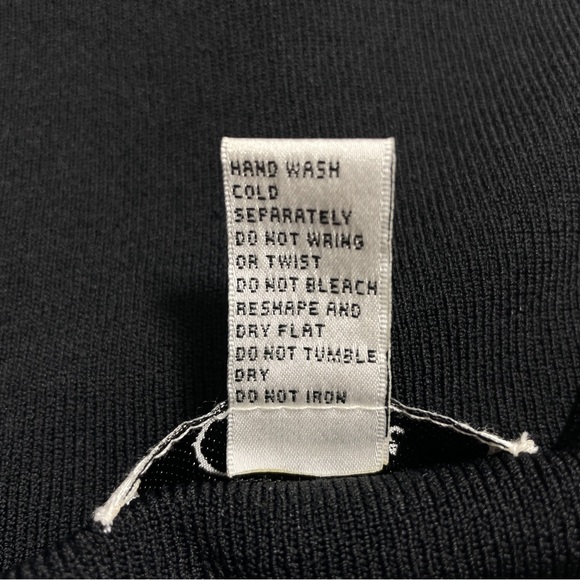 Carducci Knit Cardigan Black with Ivory Accent Size Small - Picture 10 of 10